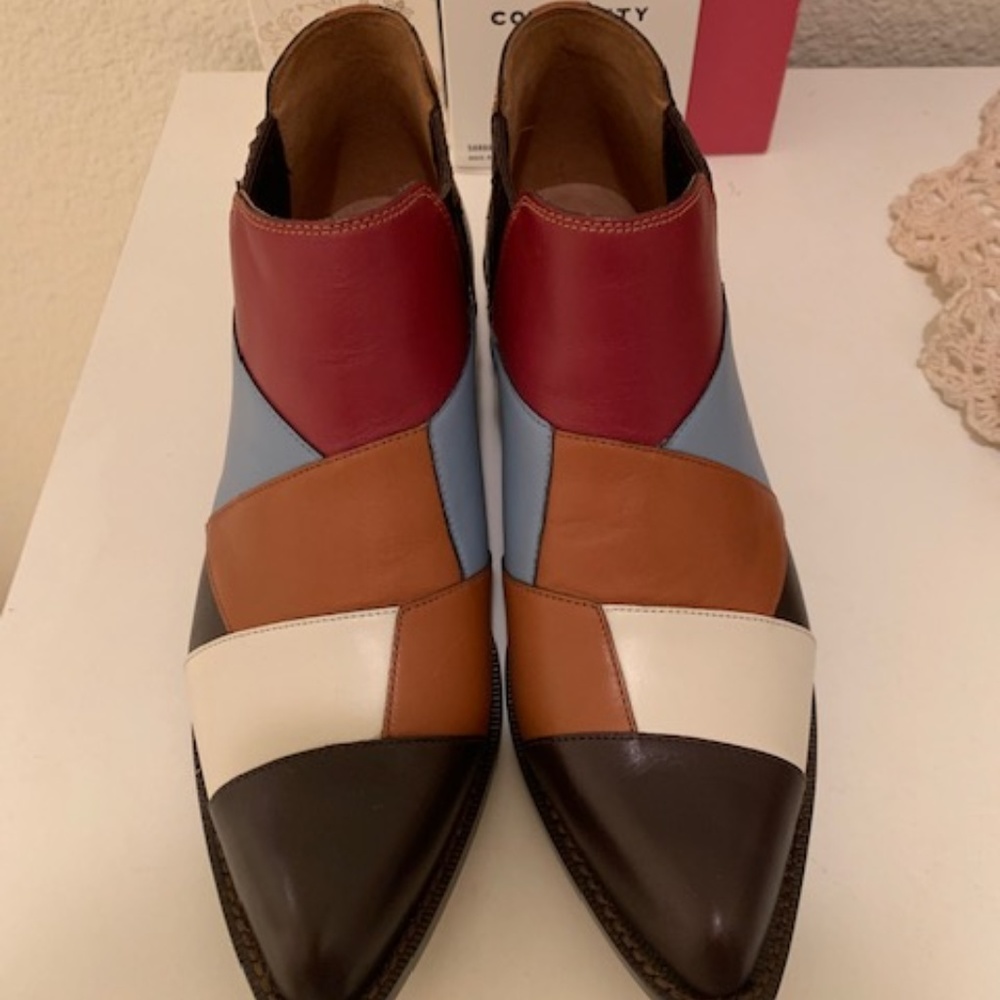 NWT Coach multi color patchwork booties 6.5 - 7 - Picture 1 of 8
